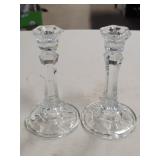 2 Piece - Glass Candle Holders