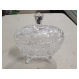 Footed Cut Crystal Candy Dish