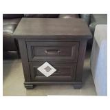 North Ridge - 2 Drawer Wood Nightstand