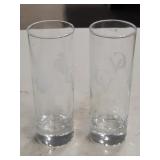 2 Piece - Designer Beverage Glasses