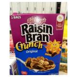 RAISIN BRAN CRUNCH 2 BAGS OF CEREAL