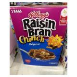 RAISIN BRAN CRUNCH 2 BAGS OF CEREAL