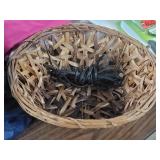 Brown Woven Basket W/Cord