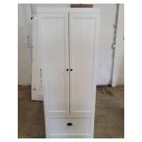 (71" x 28") White 2 Door Cabinet W/Drawer