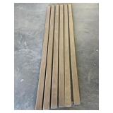 Six 7ft solid wood stair nose pcs