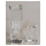 2 Piece - Interior Chalk Stenciled Glass