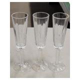 3 Piece - Narrow Lead Crystal Glasses