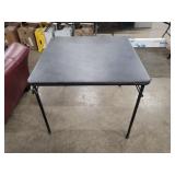 Black Top Foldable Card Table