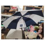 True Blue - Striped Two Tone Umbrella