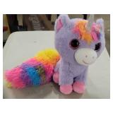 Multi Color Cat Unicorn Plush