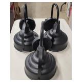 3 Piece - Outdoor Black Lanterns