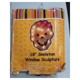 18" Skeleton Window Sculpture