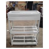 Keter - 3 Tier White / Black Storage Rack W/Parts