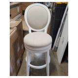 Hillsdale - White Balloon Back Swivel Barstool