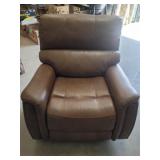 Barcalounger - Brown Leather Power Recliner W/USB