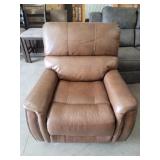 Barcalounger - Brown Leather Dual Power Recliner