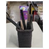 Basket W/Round Dowels & Candles