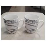 2 Piece - Swirl Designed Coffee Mugs