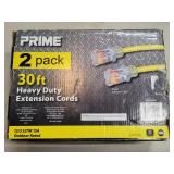 Prime - 2 Pack 30' Ft Extension Cords