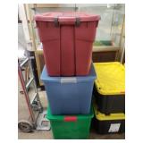 Rubbermaid - Multi Color Storage Totes W/Lids