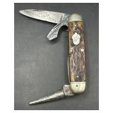 Vintage Remington UMC Scout Knife ï¿½ Jigged Bone
