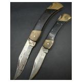(2) Vintage Black Panther Solingen Folding Hunter