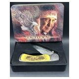 Folding pocket knife w/ Native American Theme ï¿½