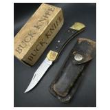 Buck 110T Folding Knife w/ Original Box & Leather