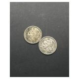 1866 & 1871 3-Cent Nickel Coins