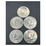 (5) Kennedy Half Dollars