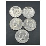 (5) 1981 & 1992 Kennedy Half Dollars