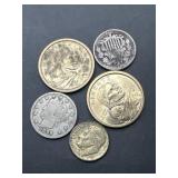 Various circulated coins