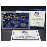 2005 United States Mint 50 State Quarter set with