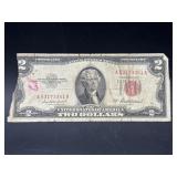 Series 1953 A Red Seal $2 dollar bill