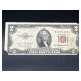 Series 1953 A Red Seal $2 dollar bill