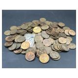 Collection of Wheat & Lincoln Face Pennies.