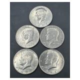 (5) 1973 Kennedy Half Dollars