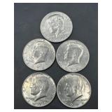 (5) 1974 Kennedy Half Dollars