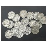 Various Mercury Dimes (1925-1942)