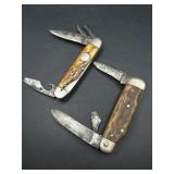 2 Vintage Remington UMC Pocket Knives ï¿½ Bone