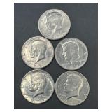 (5) 1971 Kennedy Half Dollars