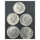 (5) 1971 Kennedy Half Dollars