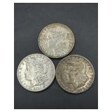 (3) U.S. Morgan Silver Dollars 1898 1900o 1921S