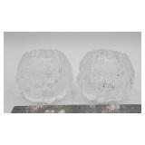 Kosta Boda 'Snowball' votive candle holders Ann