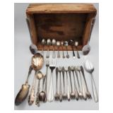 Vintage assorted silver plated / flatware