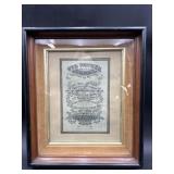 Antique Lordï¿½s Prayer Textile ï¿½ Schmieder Bros