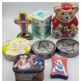 Collection of vintage decorative tins