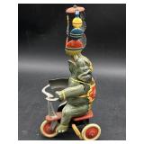 Vintage Tin Litho Wind-Up Circus Elephant
