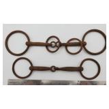 Vintage iron horse snaffle bits
