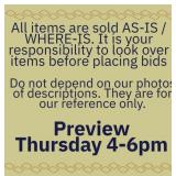 Come preview before you bid